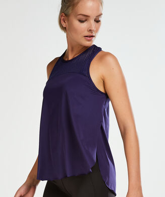 Camiseta sin mangas holgada de HKMX, Azul