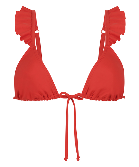 Top de bikini triangular Sardinia, Rojo