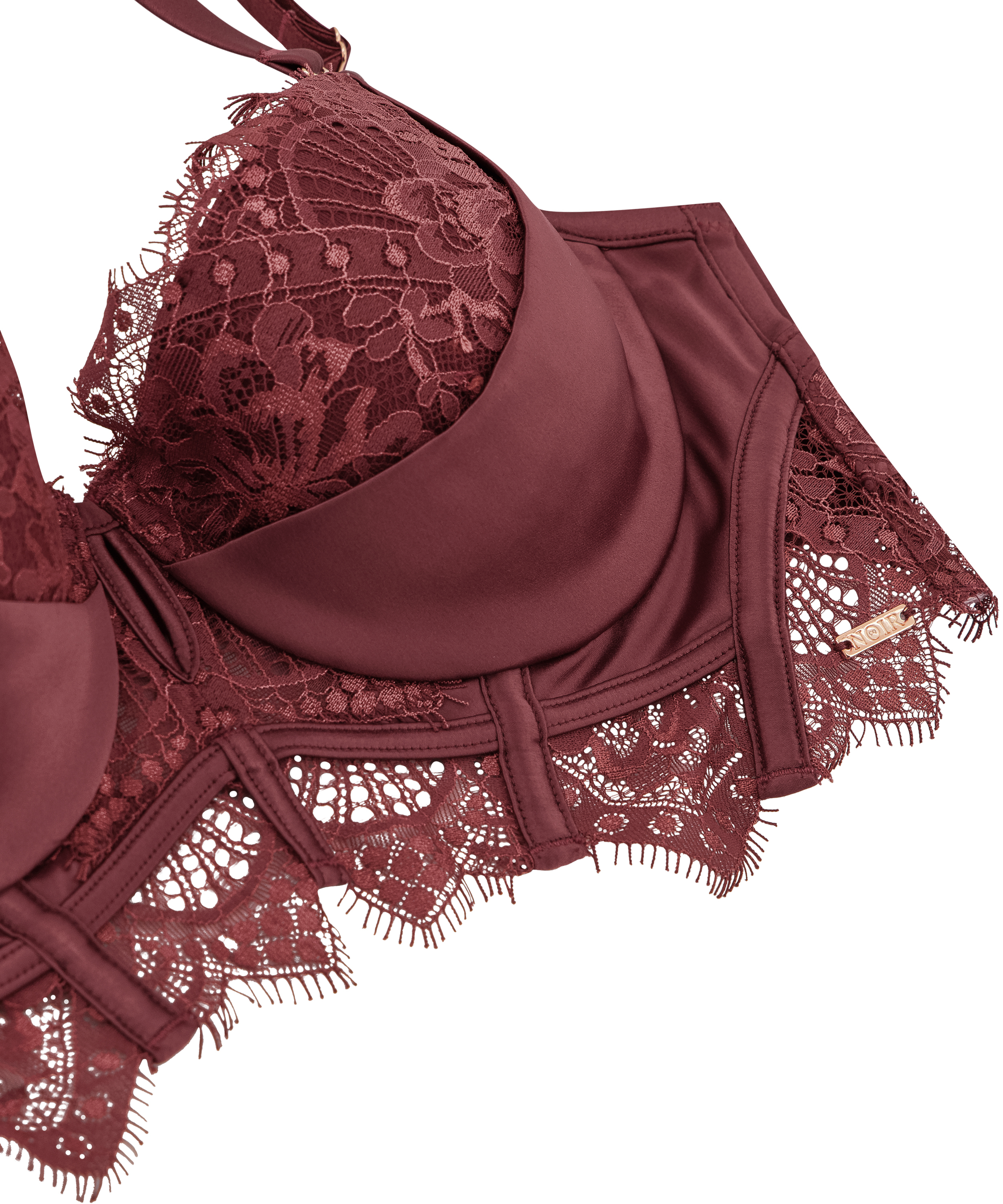 Sujetador longline de aros preformado Zoe, Rojo, main