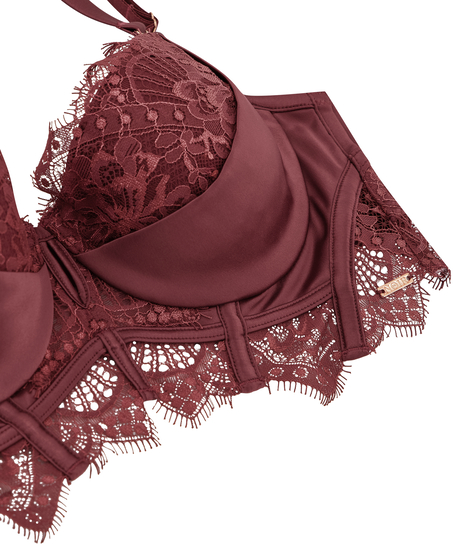 Sujetador longline de aros preformado Zoe, Rojo