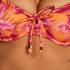 Top de bikini de aros no preformado Tulum, Rosa