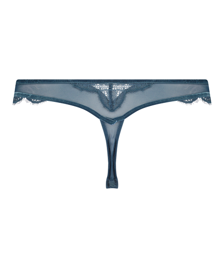 Tanga de tiro alto Janelle Curvy Lucy Hale, Azul