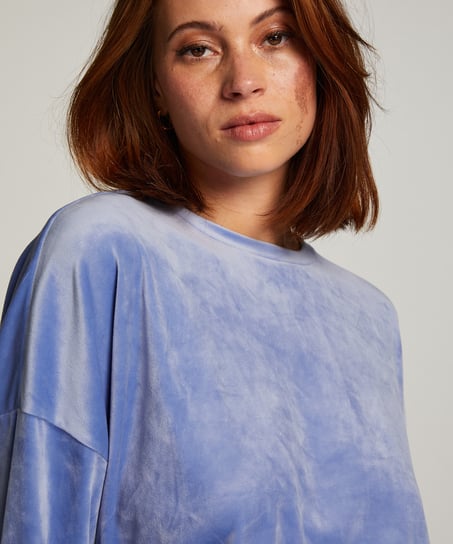 Top de terciopelo, Azul