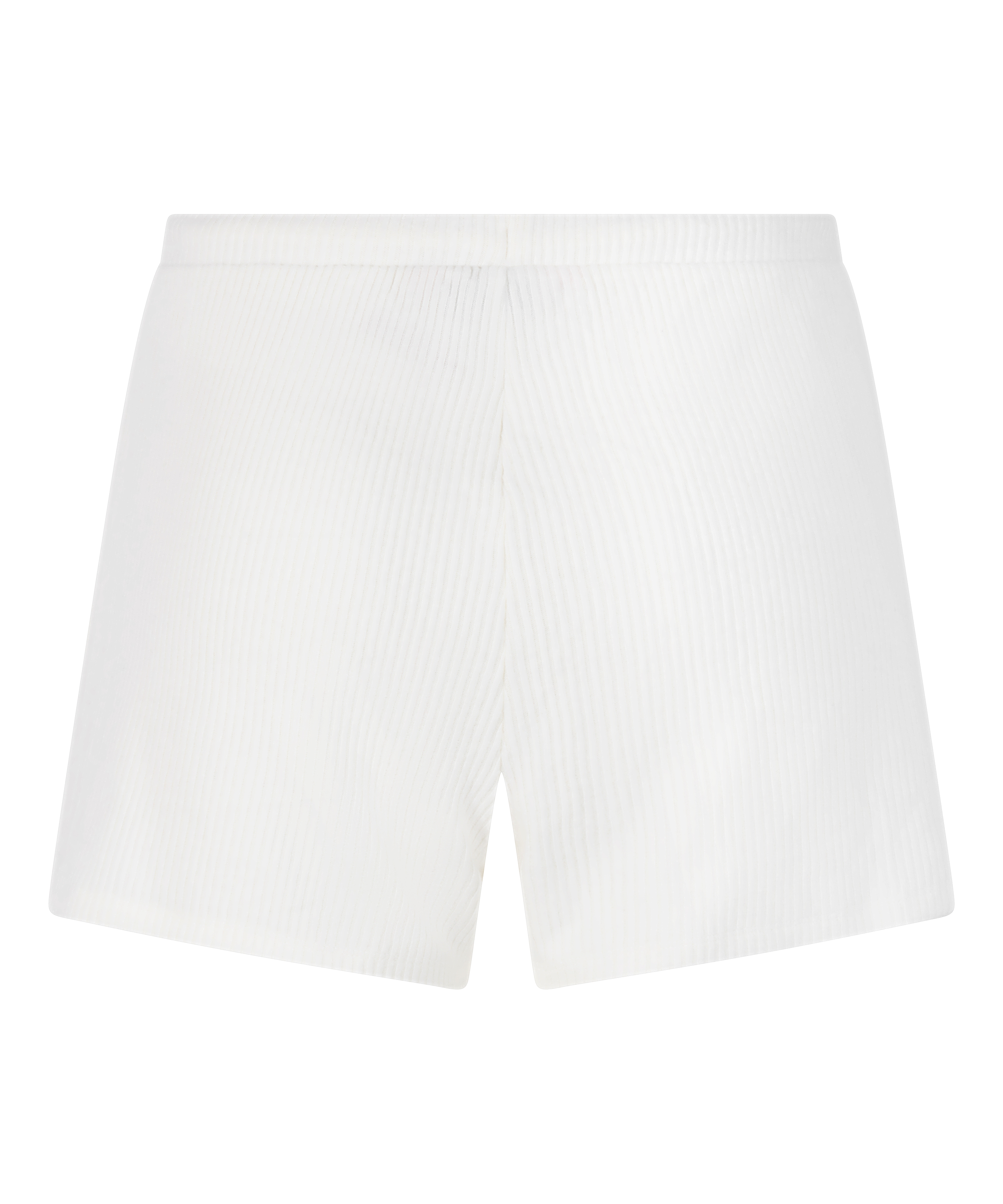 Shorts de canalé, Blanco, main
