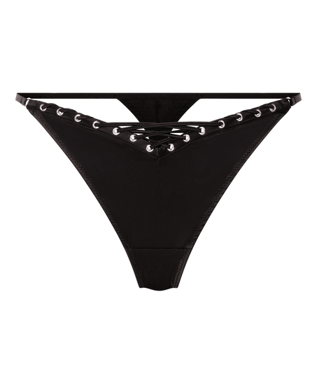 Tanga de pernera alta Pina, Negro
