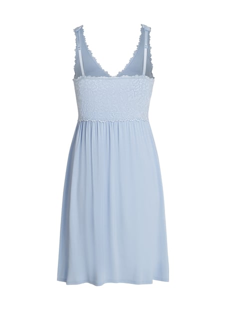 Vestido lencero Nora Lace, Azul