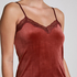 Camiseta top Velours Lace, Marr&oacute;n