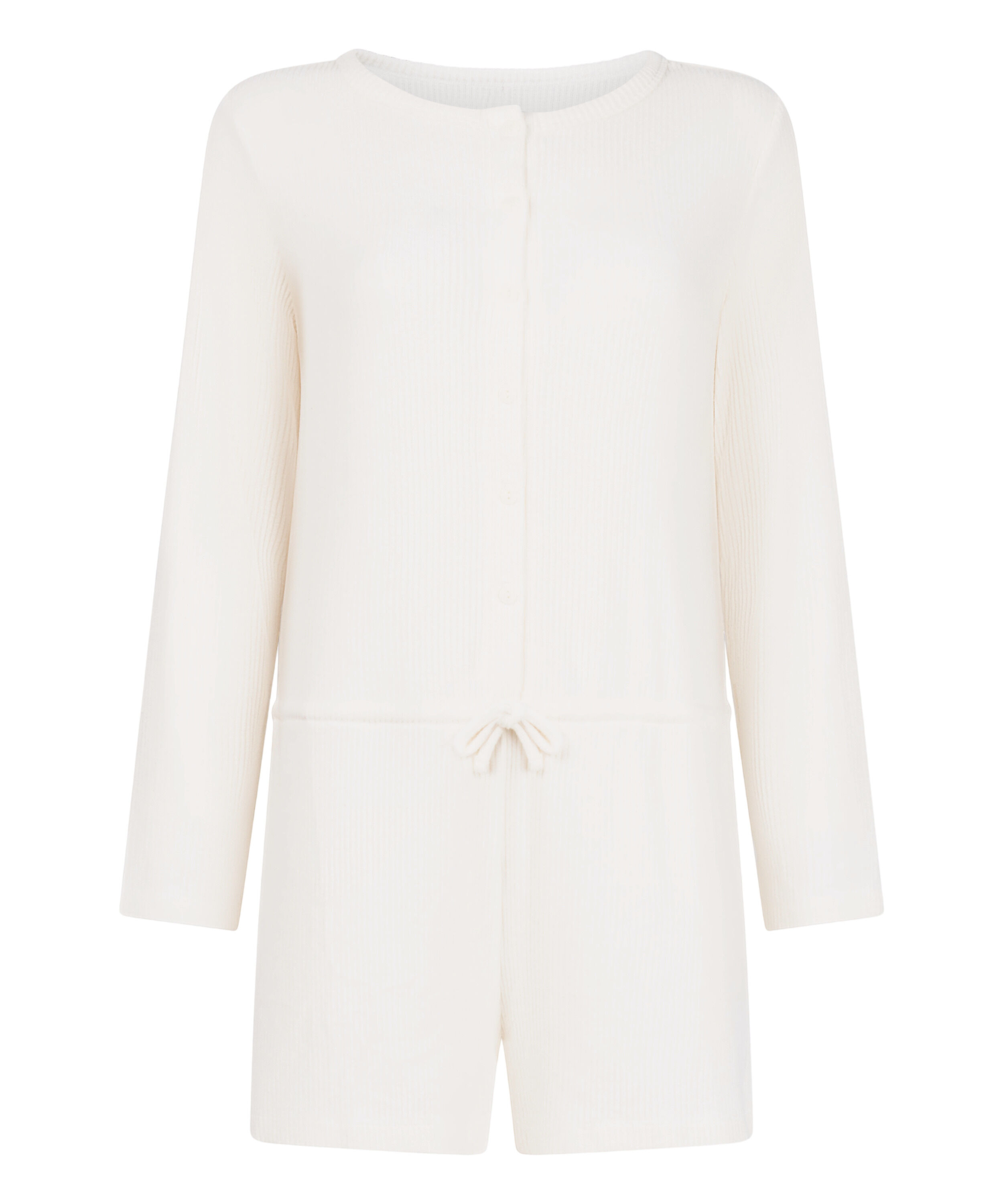 Mono corto de punto acanalado, Blanco