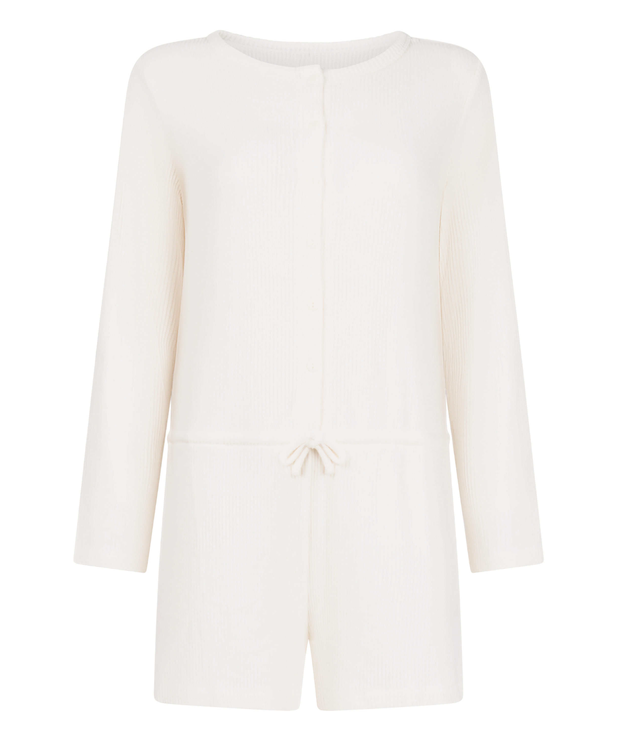 Mono corto de punto acanalado, Blanco, main