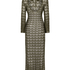 Vestido maxi de ganchillo, Verde