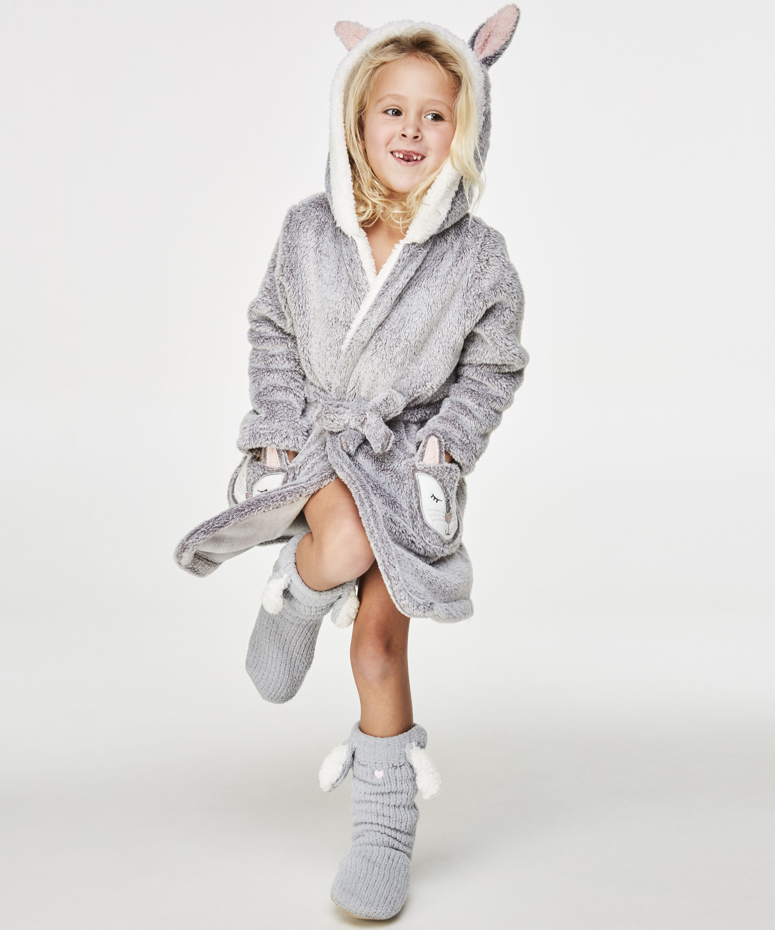 Bata Fleece Kids, Gris