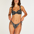 Braguita de bikini brasileña Paisley, Negro