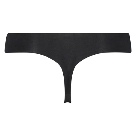 Tanga de algodón Invisible, Negro