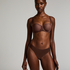 Tanga invisible Stripe mesh, marrón