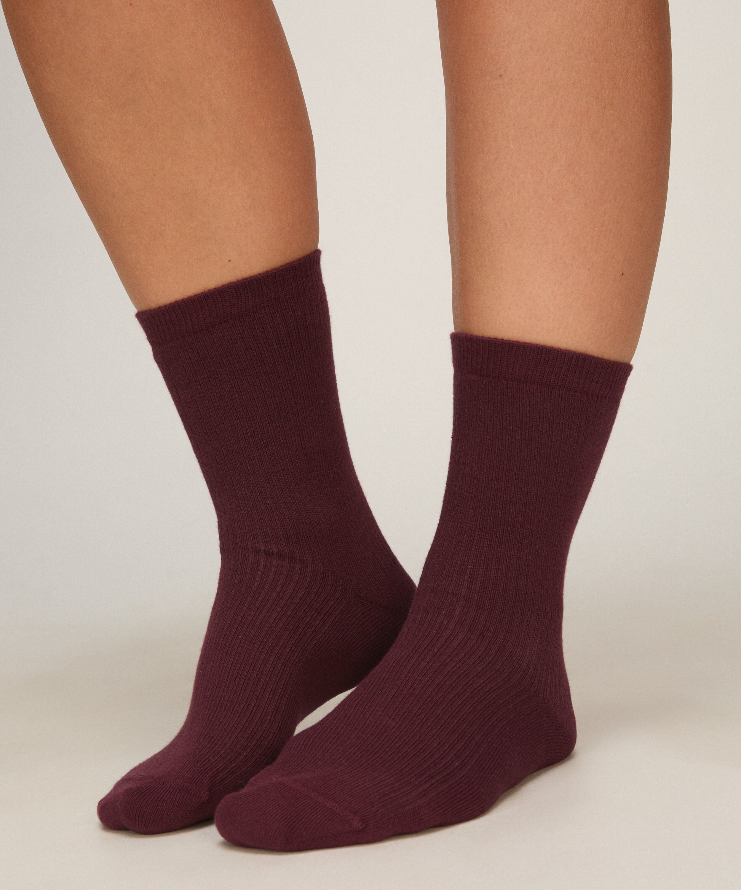 Pack de 3 Calcetines Crew de Algodón, Morado