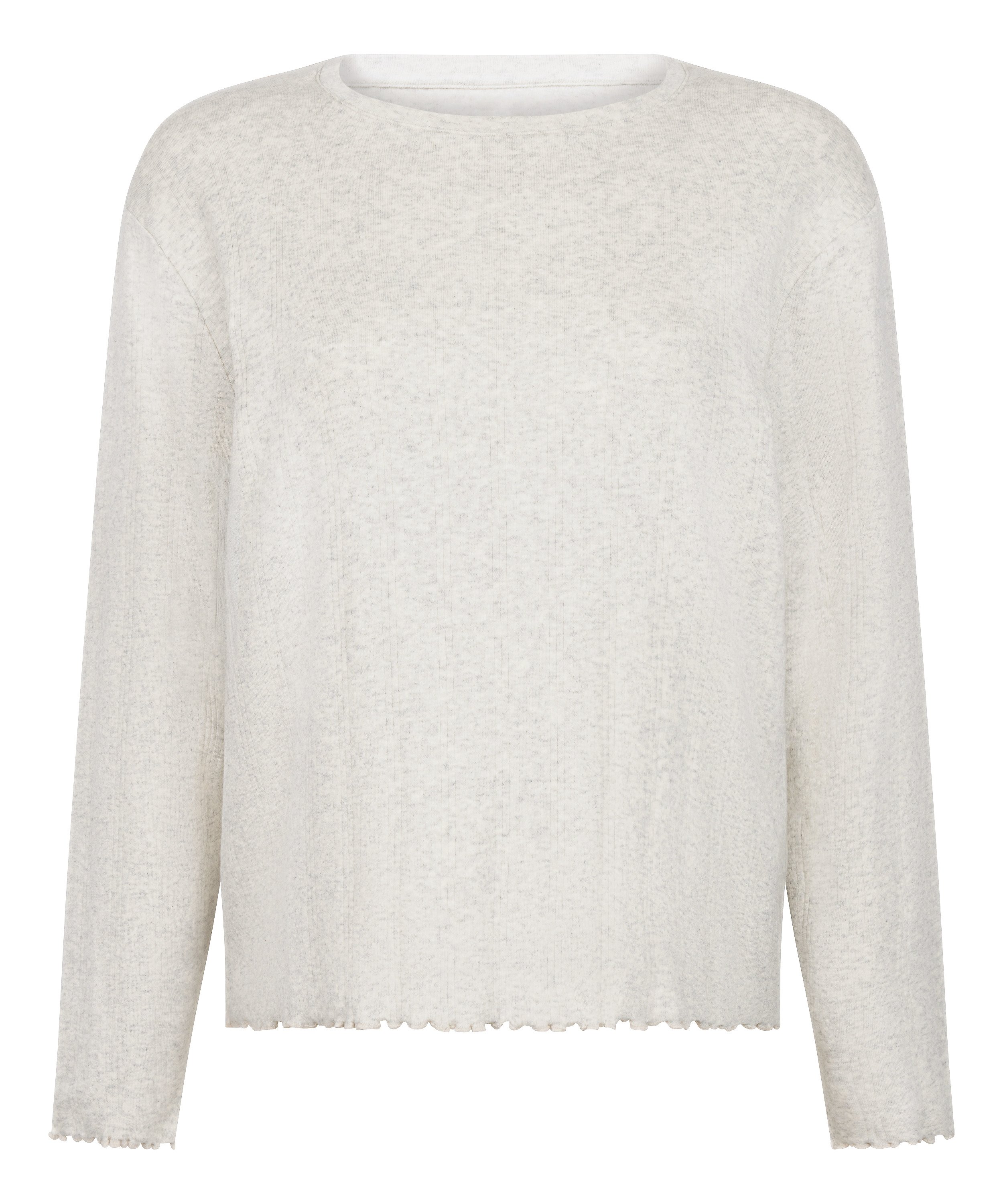 Pyjama Top Loose Pointelle, Gris, main