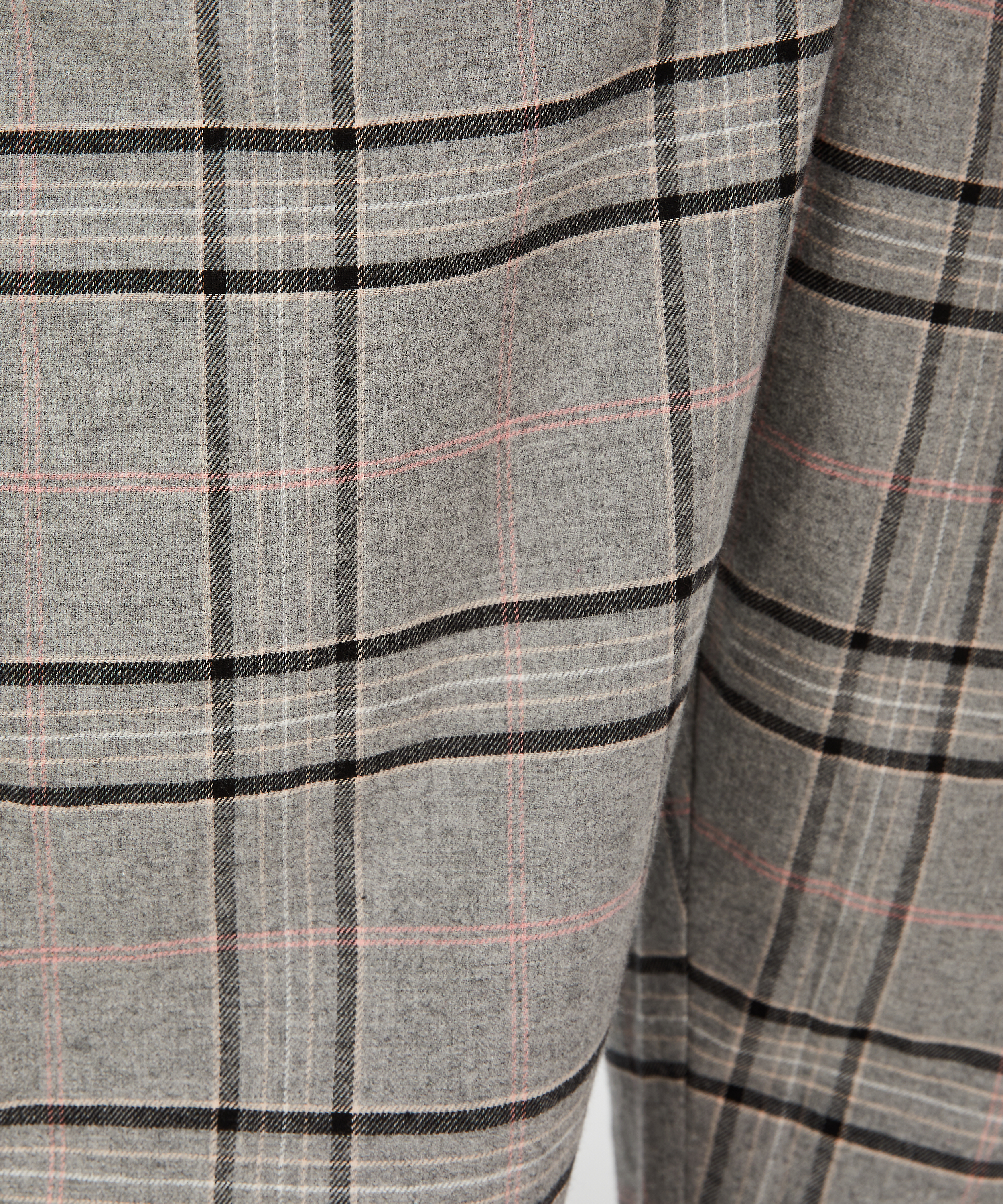 Petite Pantal&oacute;n de pijama Twill Check, Gris, main