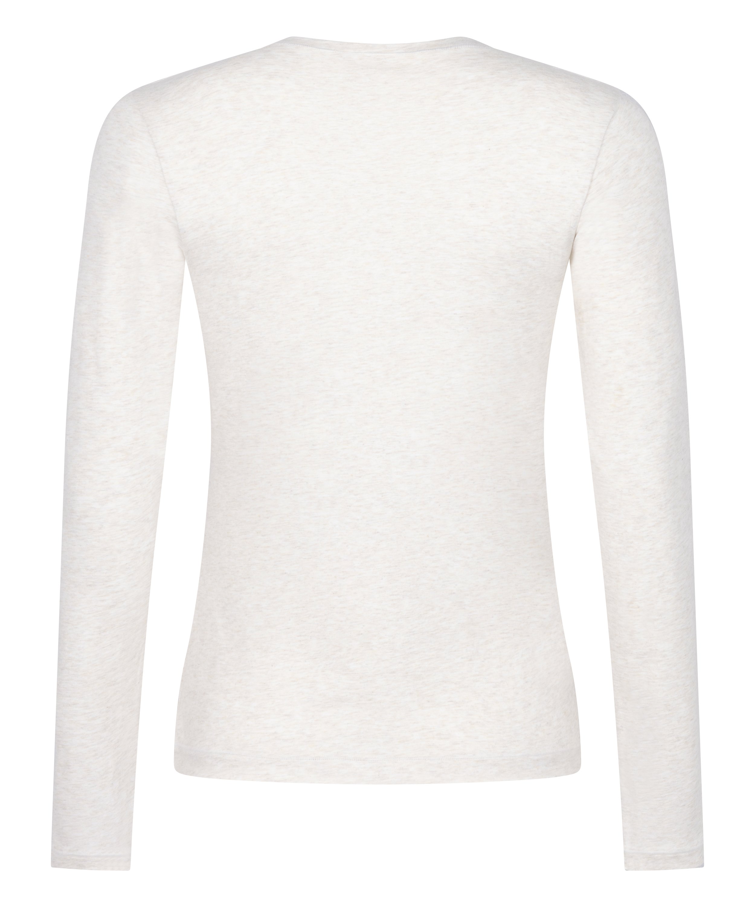 Camiseta de manga larga en algodón suave, Beige, main