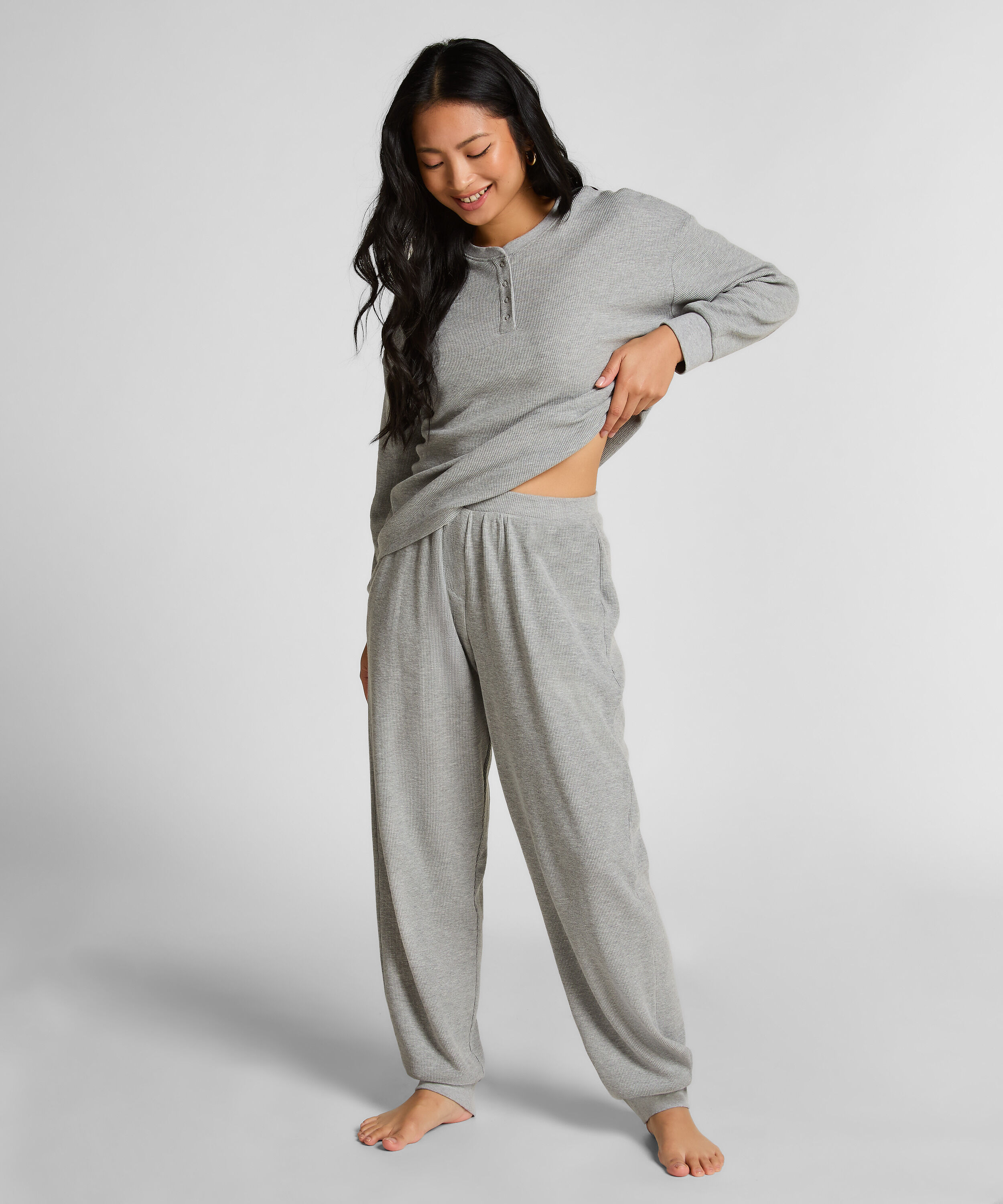 Pantalón de chándal Waffle, Gris
