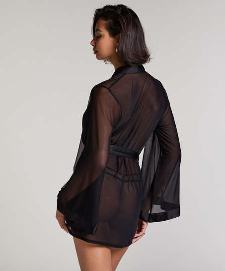 Kimono Maxime Tulle, Negro