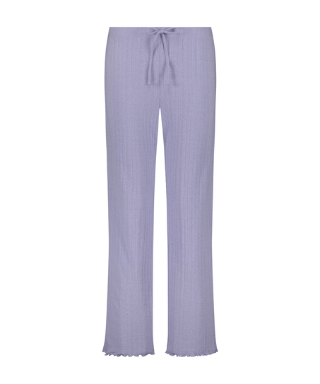 Pantal&oacute;n de pijama Pointelle, Morado