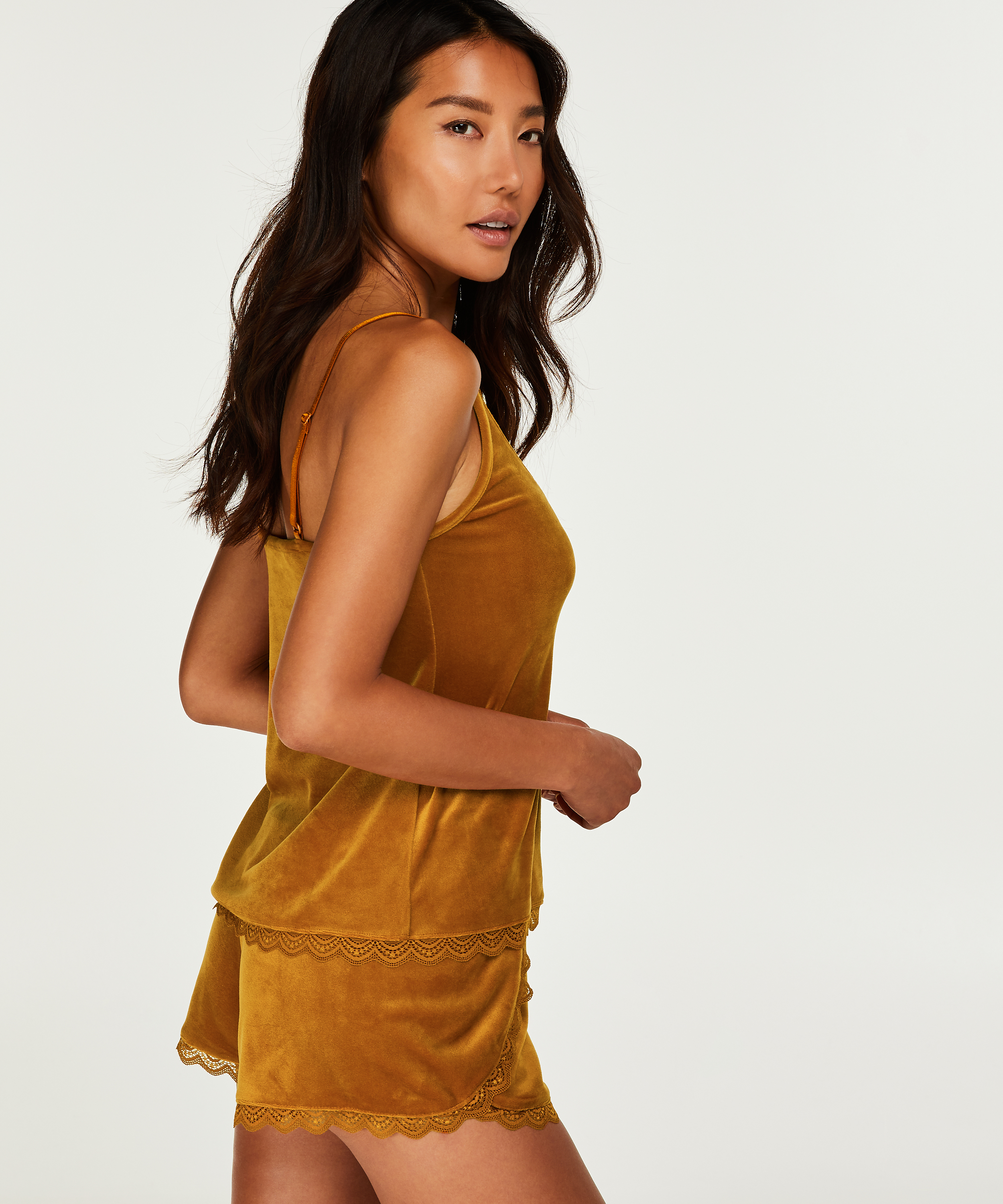 Top Velours Lace, Amarillo, main