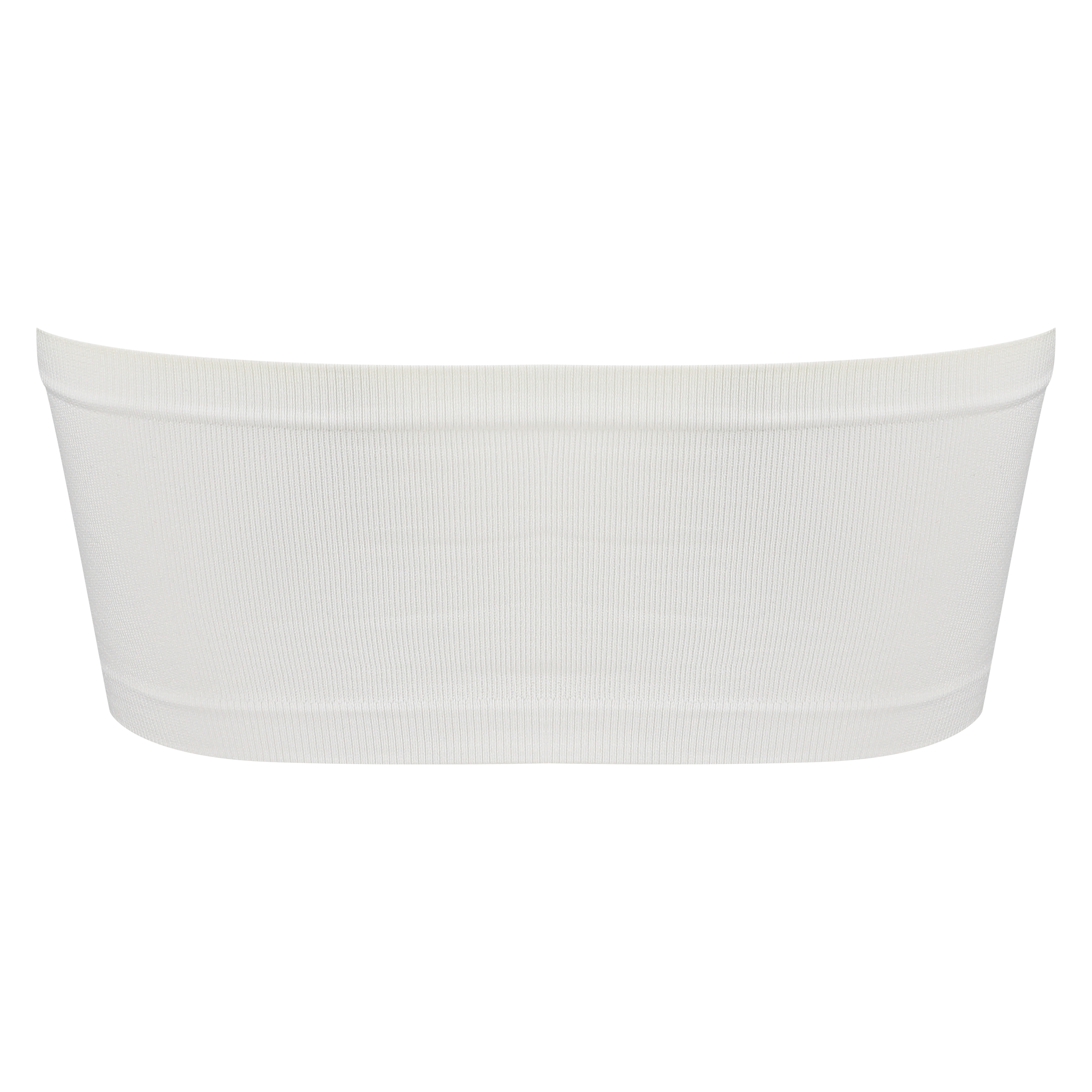 Top sin costuras y con escote palabra de honor, Blanco, main