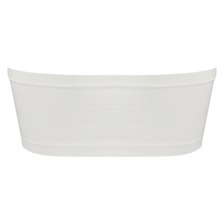 Top sin costuras y con escote palabra de honor, Blanco