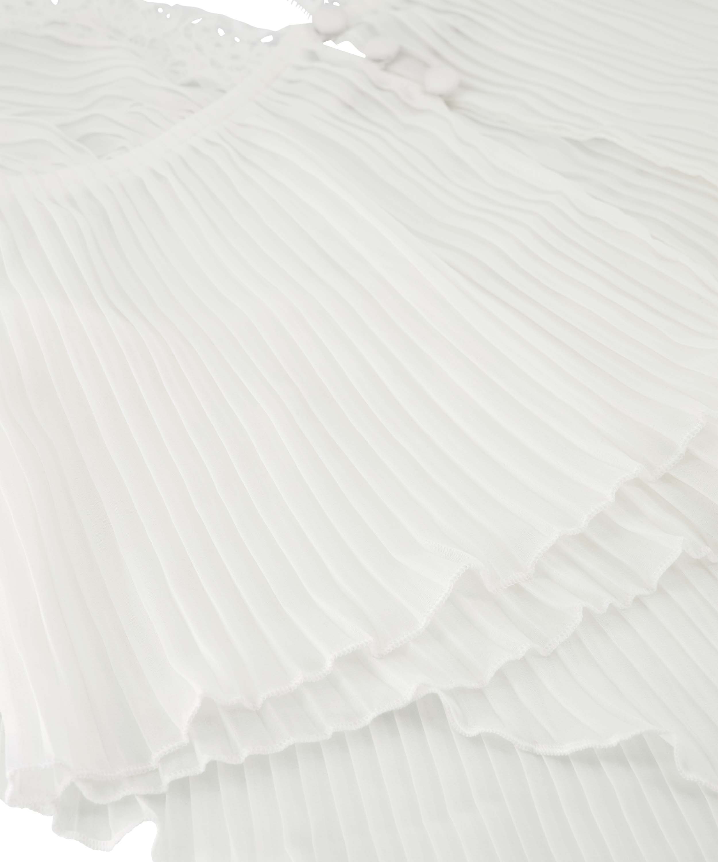 Cami Conjunto de Gasa Plisado, Blanco, main