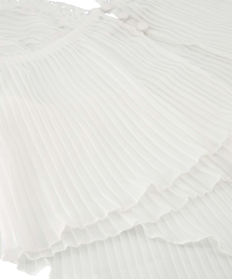 Cami Conjunto de Gasa Plisado, Blanco