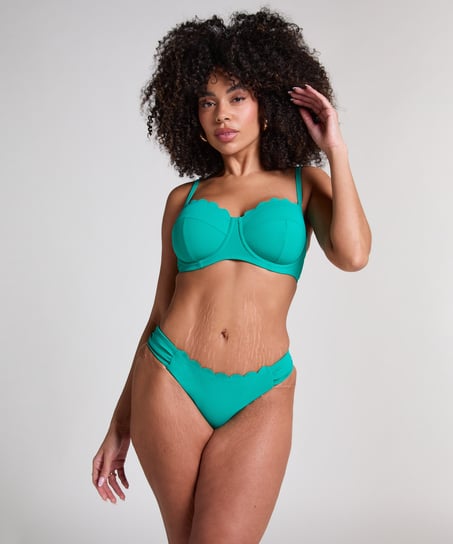 Braguita de Bikini Rio Scallop, Verde