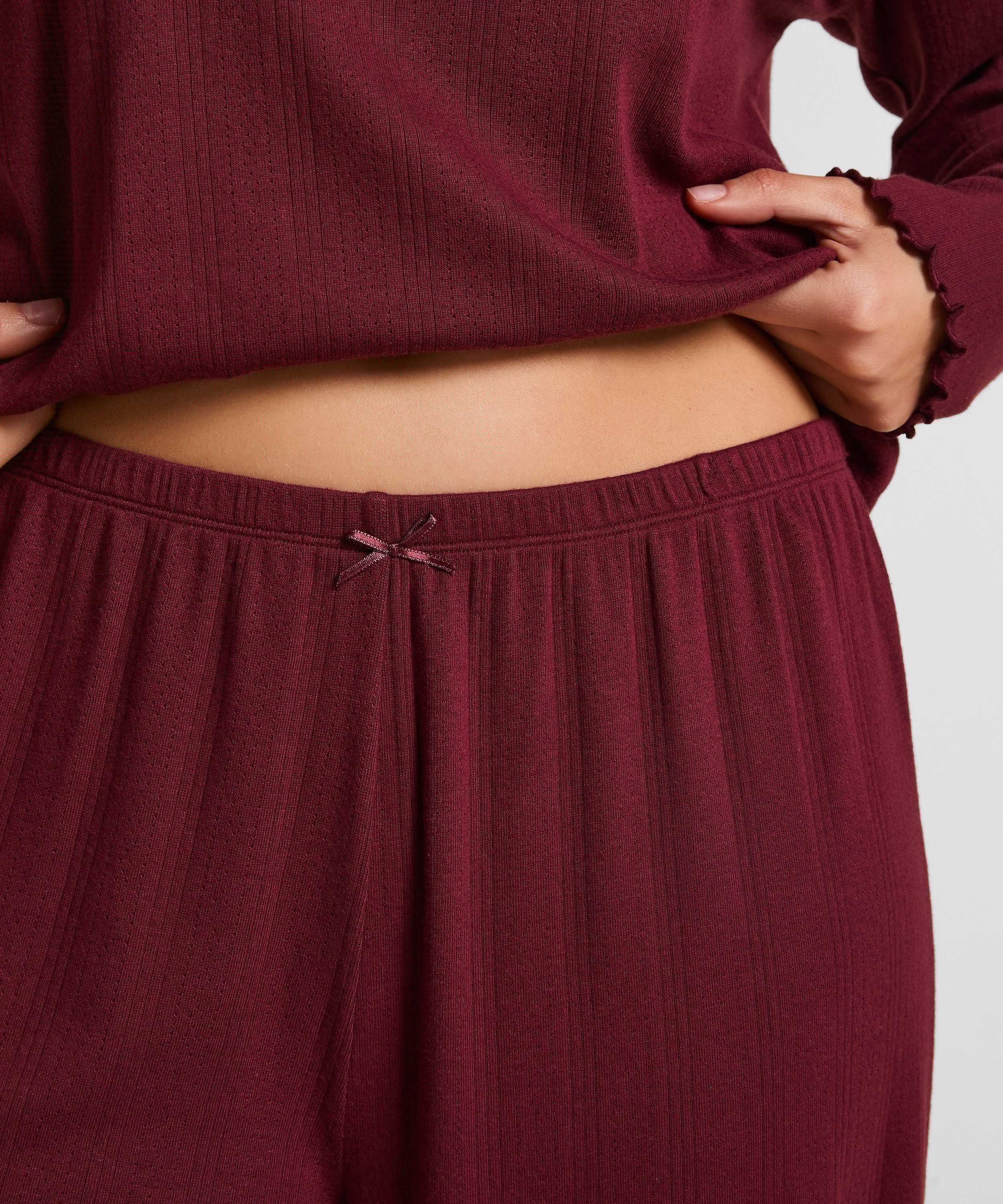 Pyjama Pant Loose Pointelle, Rojo, main