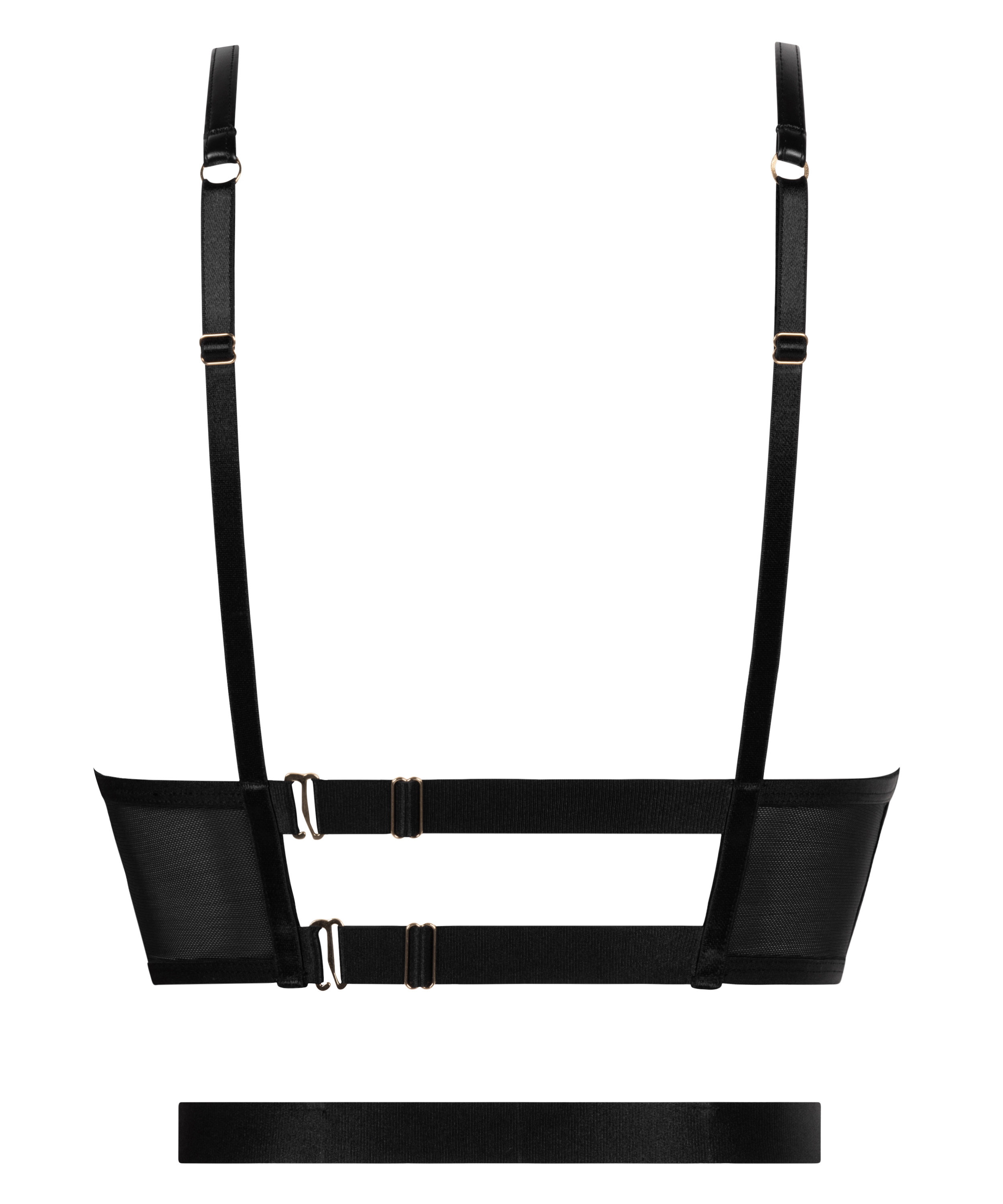 Sujetador de aros longline push-up acolchado Nadia, Negro, main