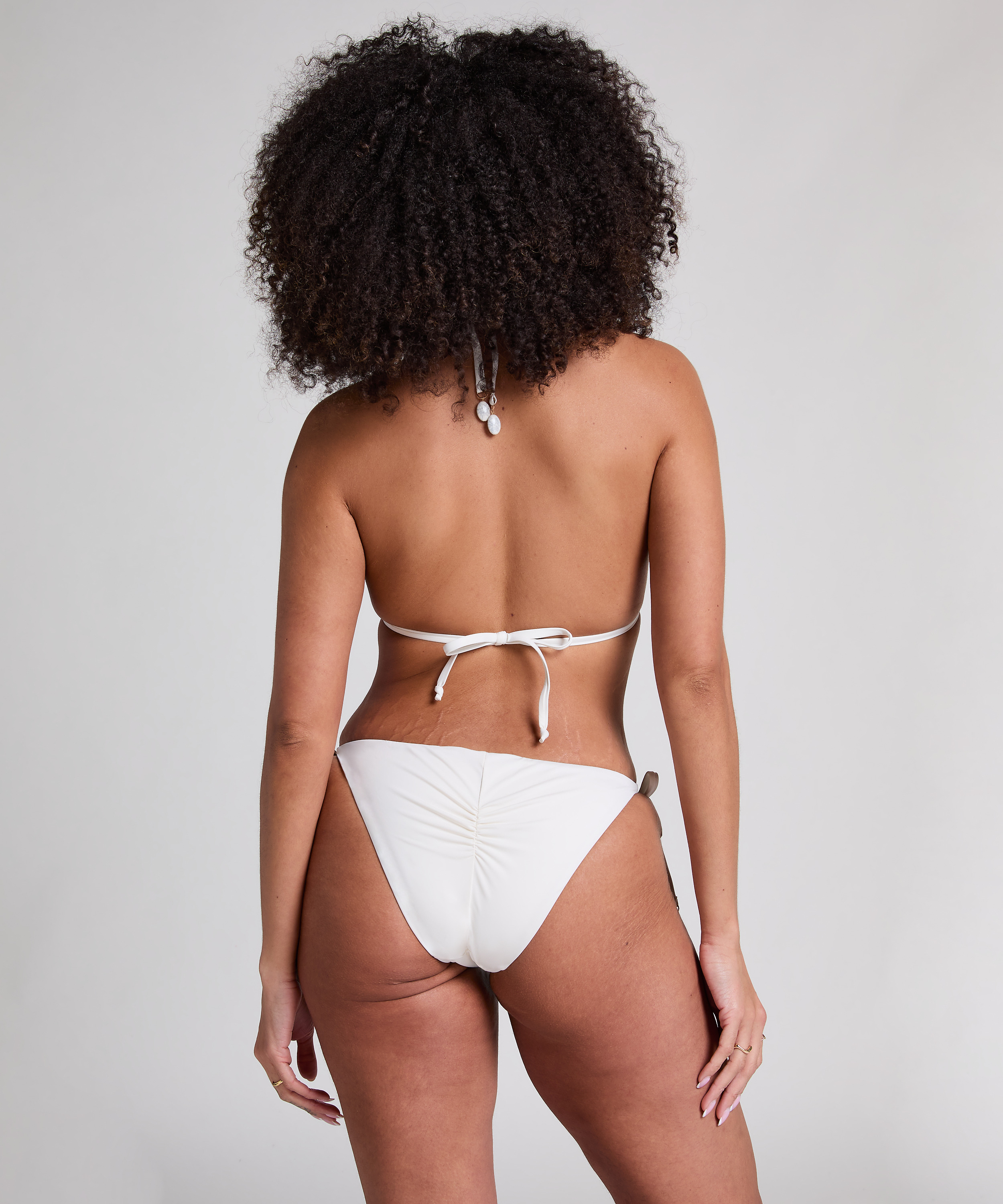 Top de bikini triangular Giselle, Blanco, main
