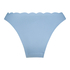 Braguita de Bikini de Corte Alto Scallop, Azul