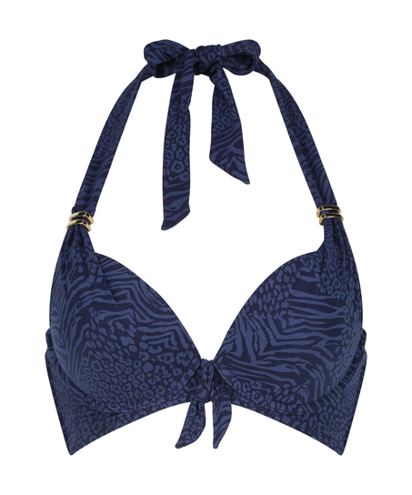 Top de bikini con aros moldeados Kai Copa E +, Azul