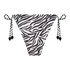Braguita de Bikini Cheeky Tanga Doha Zebra, Blanco