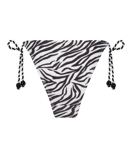 Braguita de Bikini Cheeky Tanga Doha Zebra, Blanco