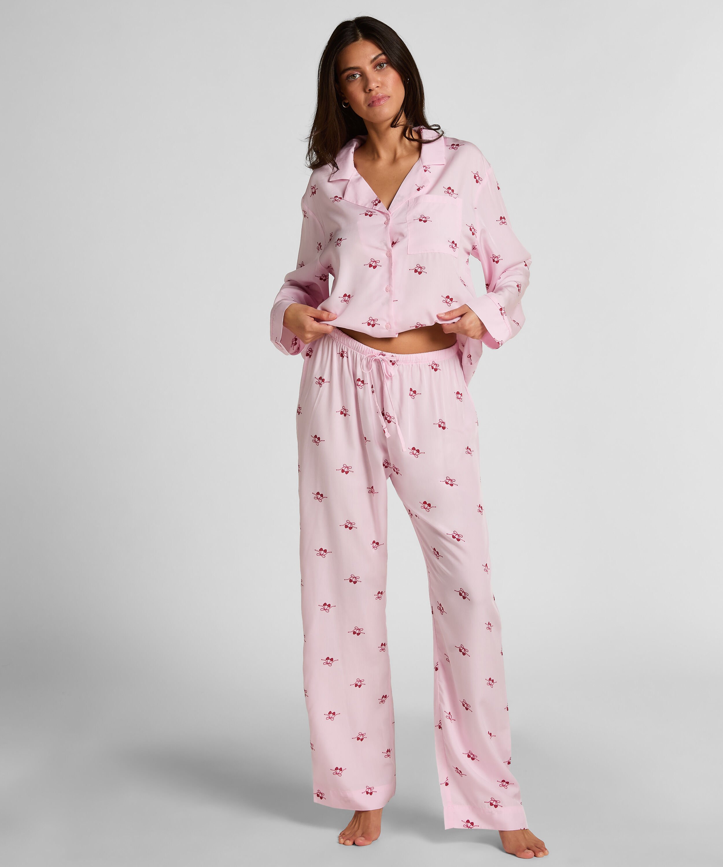 Pantalón de punto Cherry, Rosa