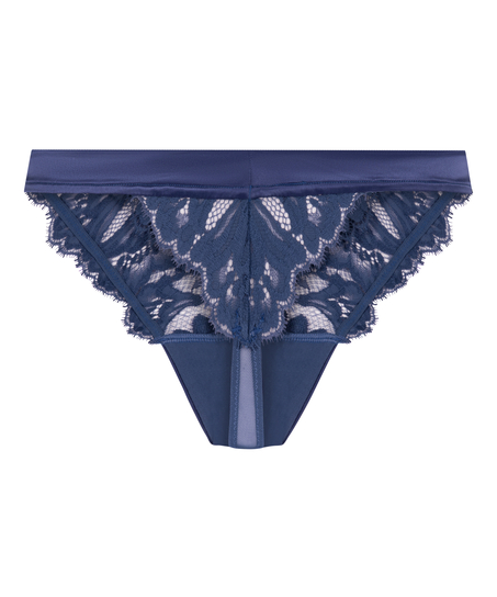 Tanga Grace de tiro alto, Azul