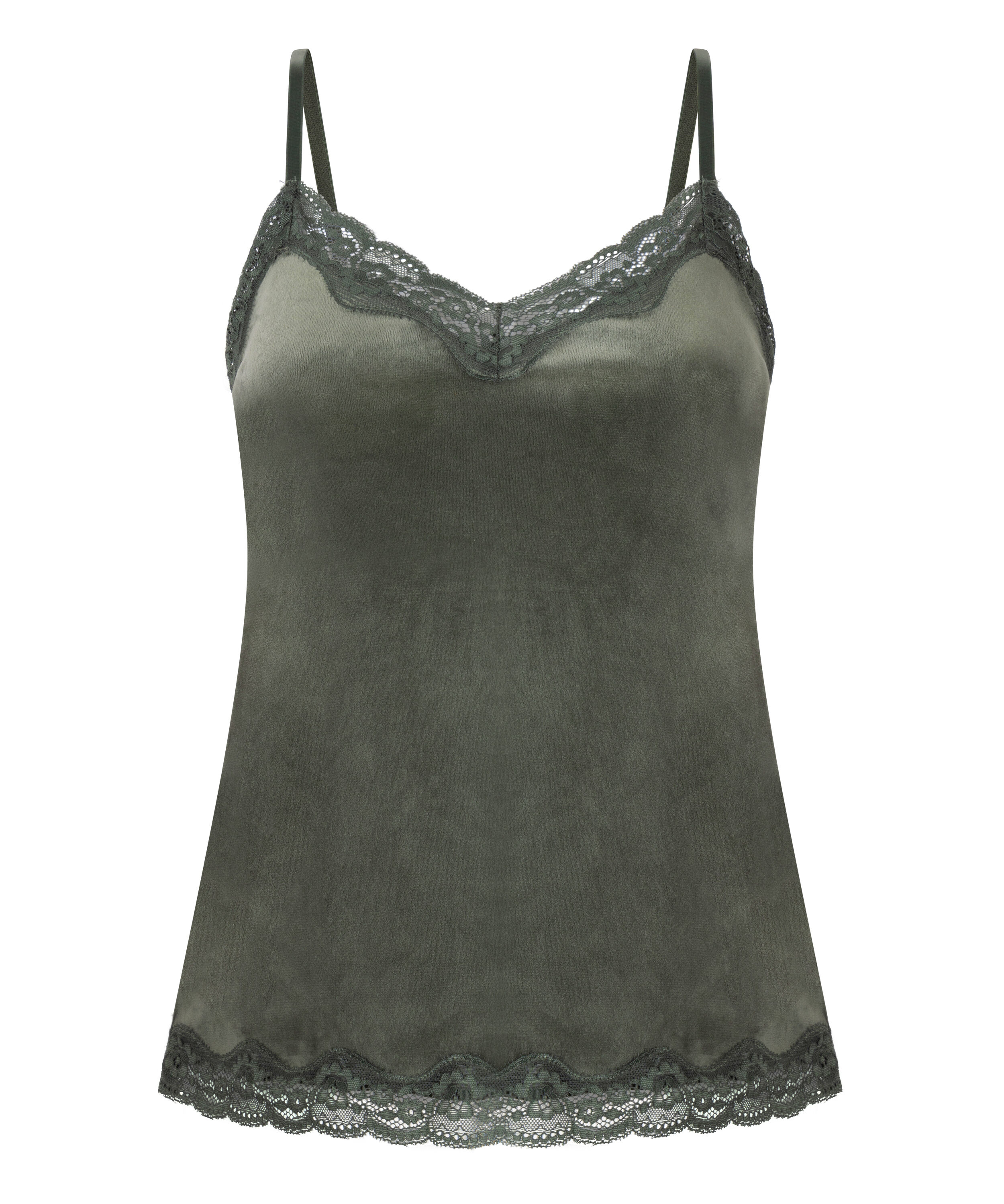 Camiseta top Velours Lace, Verde