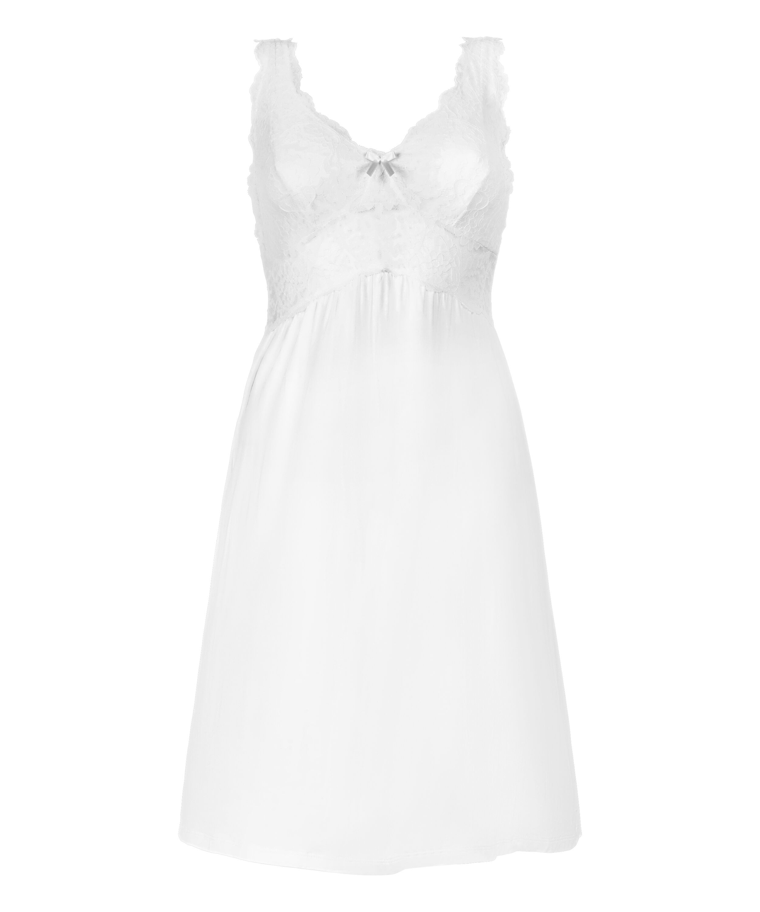 Vestido lencero Nora Lace, Blanco