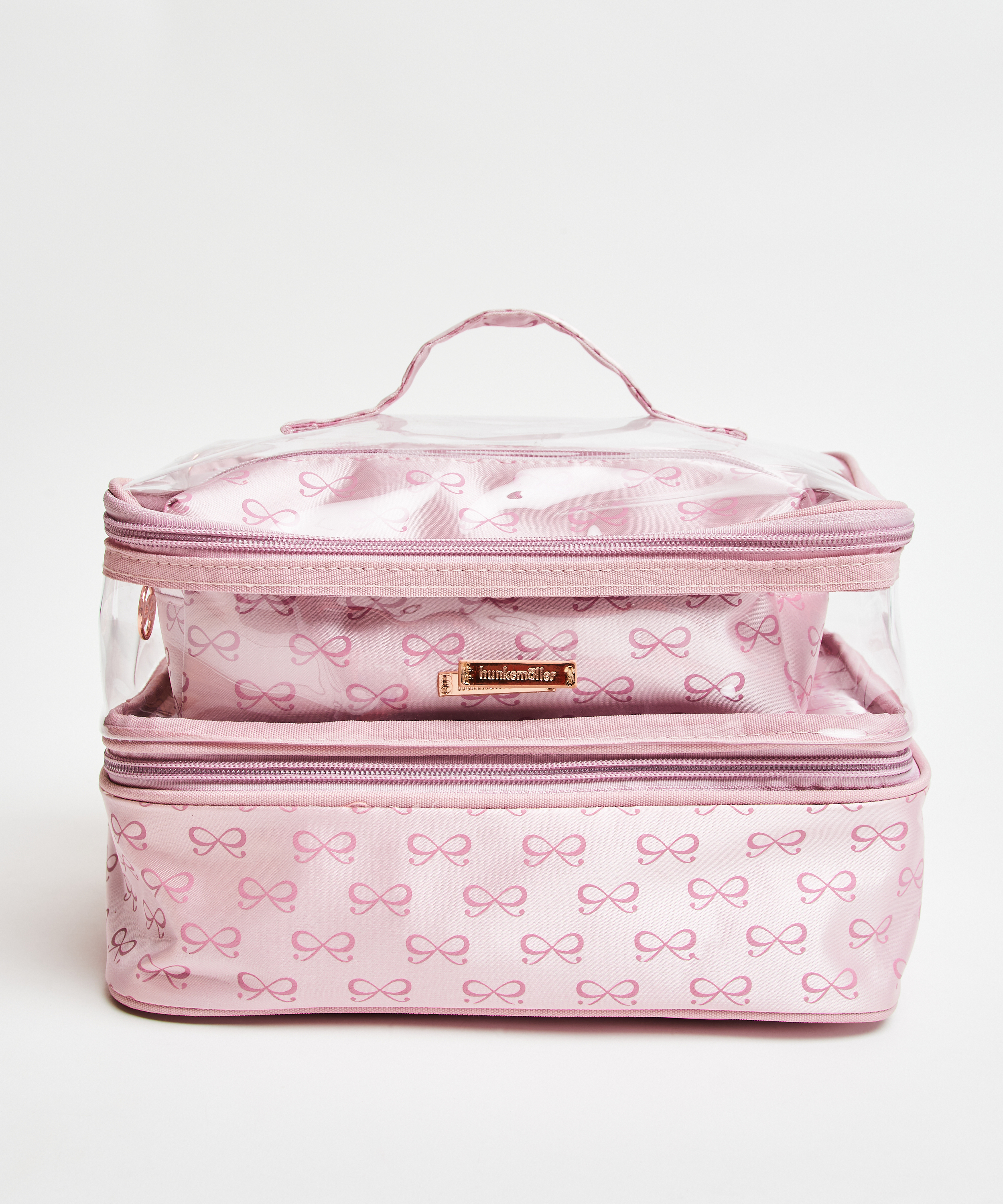 Lote de 3 bolsos de maquillaje, Rosa, main