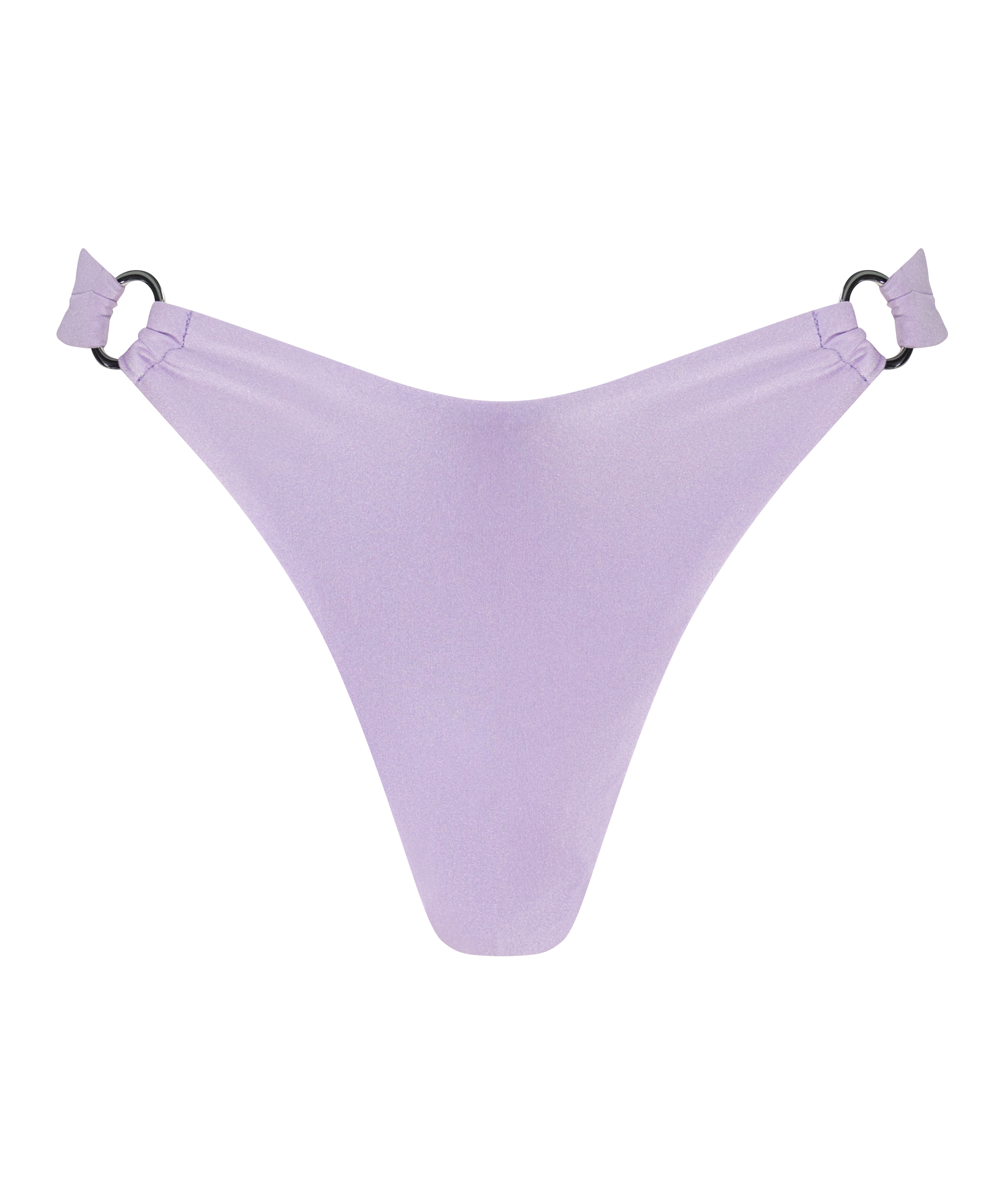 Braguita de bikini de pierna alta con anillas Aruba, Morado, main