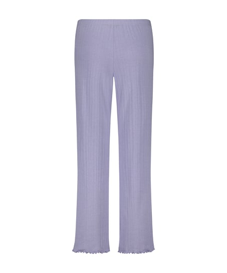 Pantal&oacute;n de pijama Pointelle, Morado