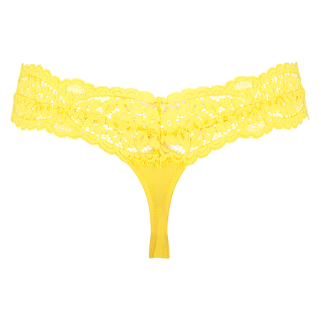 Tanga de corte ultrabajo Rose, Amarillo