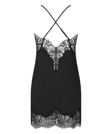 Vestido lencero Valerie, Negro