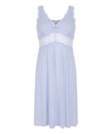 Vestido lencero Nora Lace, Azul