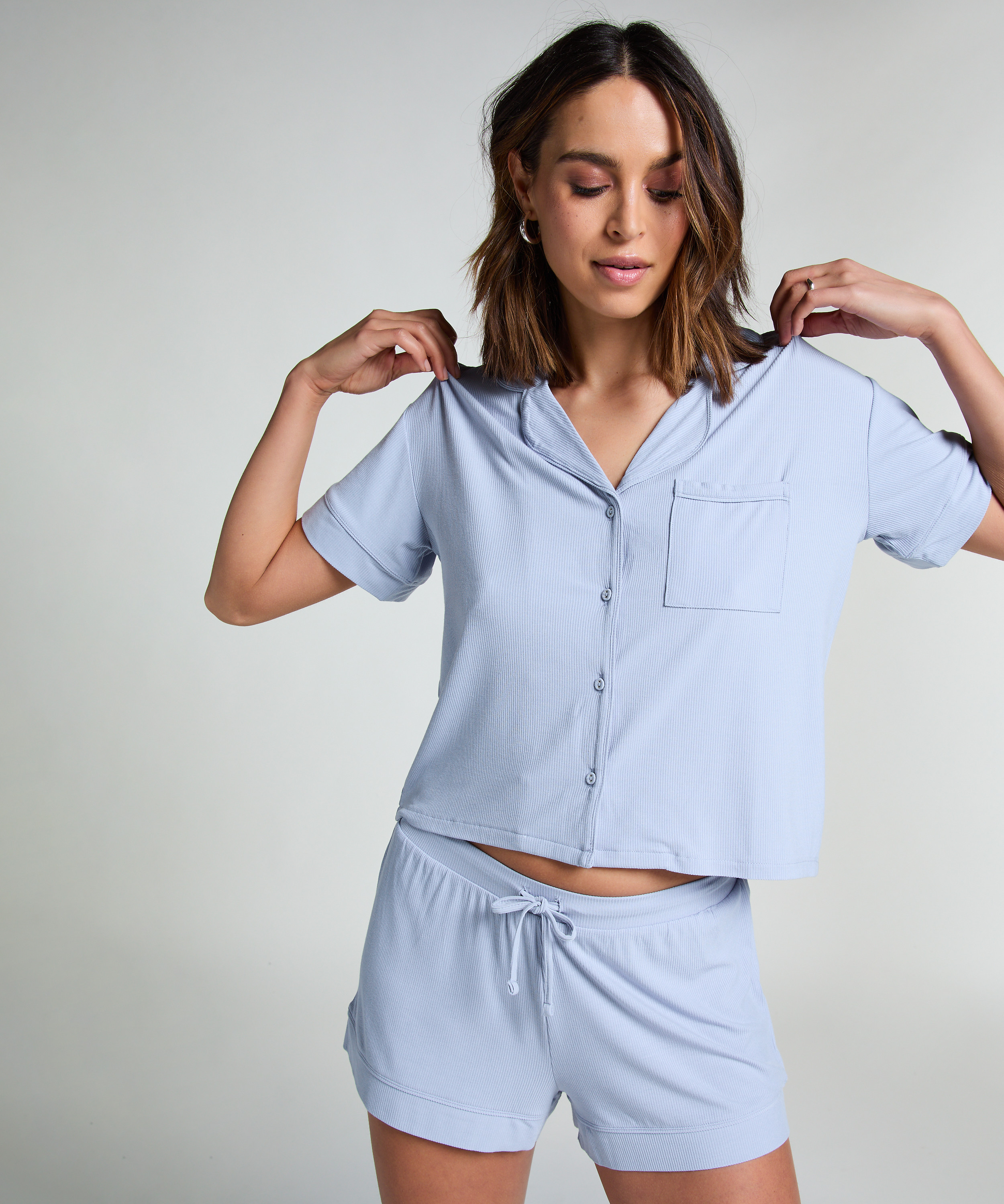 Chaqueta de manga corta de jersey Essential, Azul, main