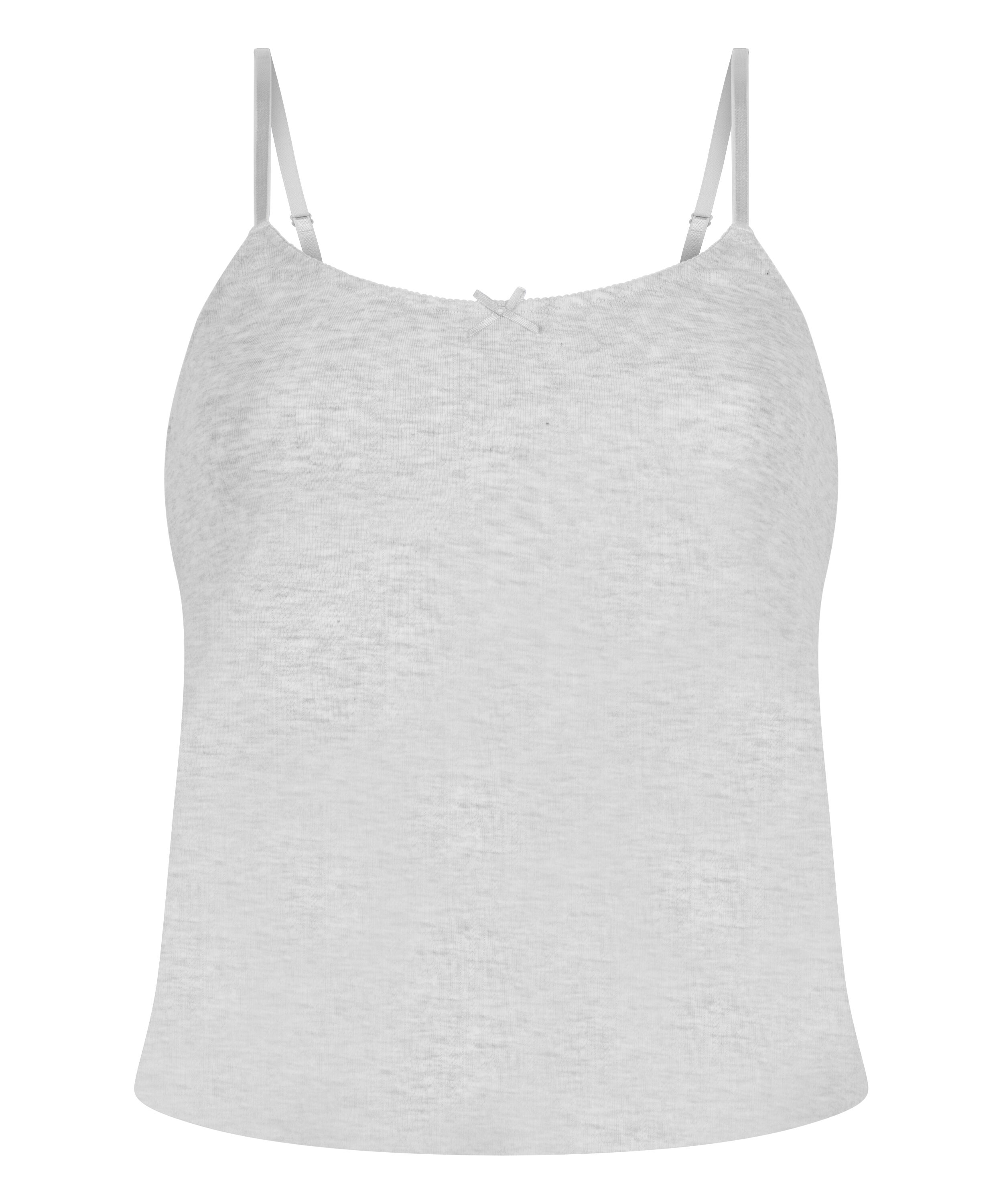 Top de pijama en pointelle, Gris